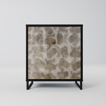 SLIGHTLY BLURRED 1-Door Sideboard in Black Finish