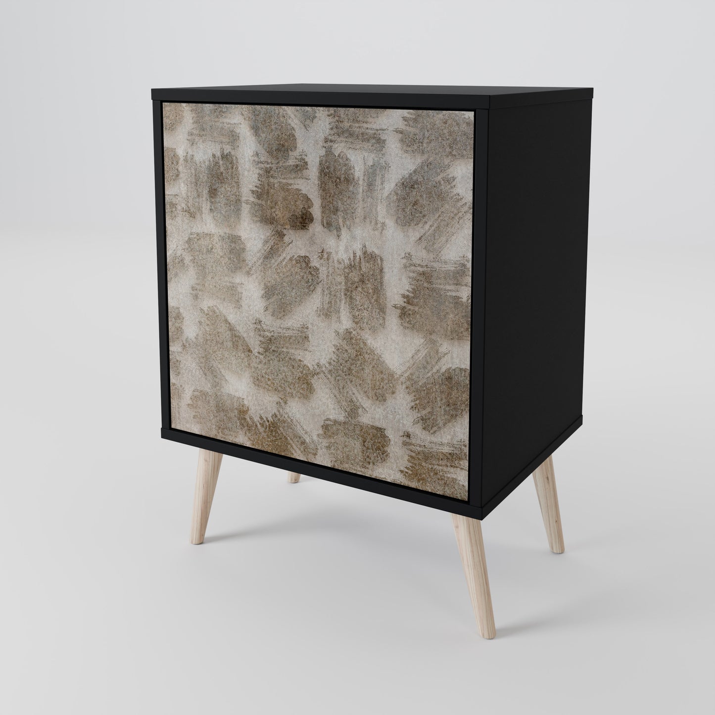 SLIGHTLY BLURRED 1-Door Sideboard in Black Finish