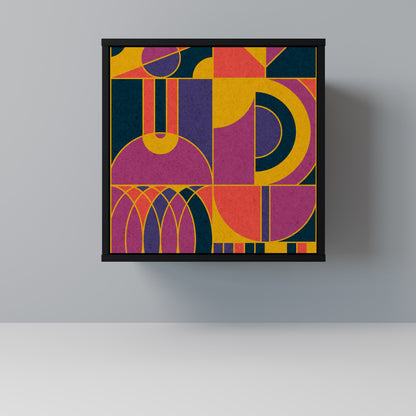 ELECTRIC PATTERNS 1-Door Sideboard in Black Finish