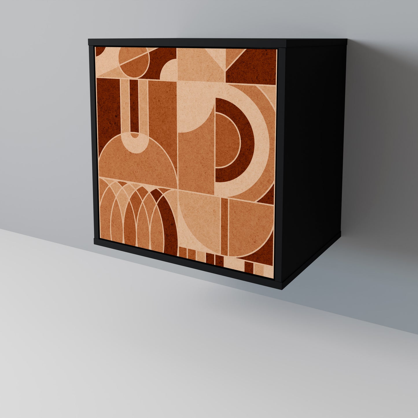 PRISM MOSAIC 1-Door Sideboard in Black Finish