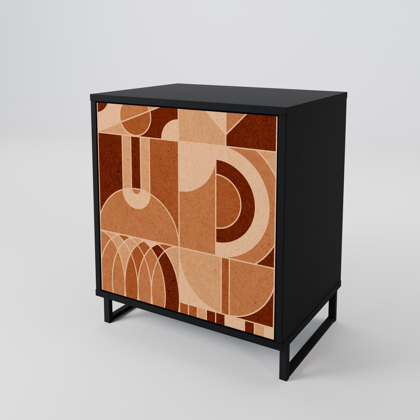 PRISM MOSAIC 1-Door Sideboard in Black Finish