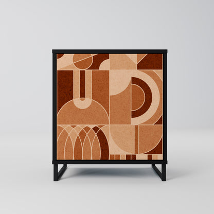 PRISM MOSAIC 1-Door Sideboard in Black Finish