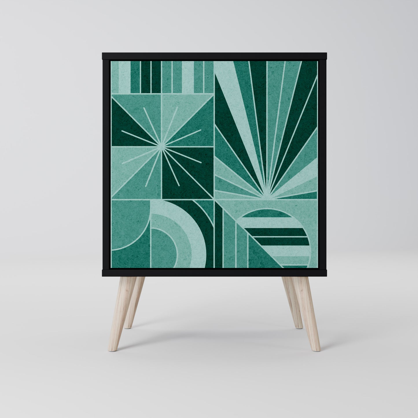 Credenza HARMONIC GRID a 1 anta con finitura nera