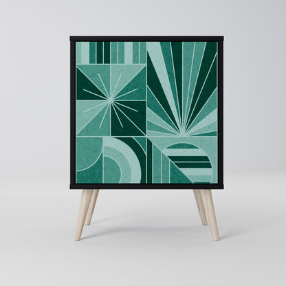 Credenza HARMONIC GRID a 1 anta con finitura nera