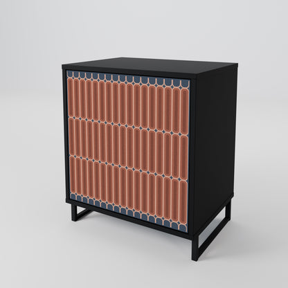 HYPNOTIC GATE 1-Door Sideboard in Black Finish