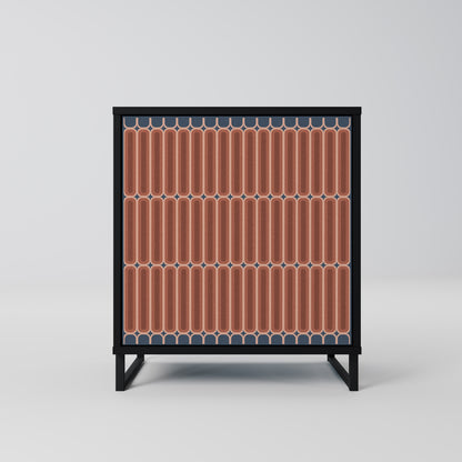 HYPNOTIC GATE 1-Door Sideboard in Black Finish