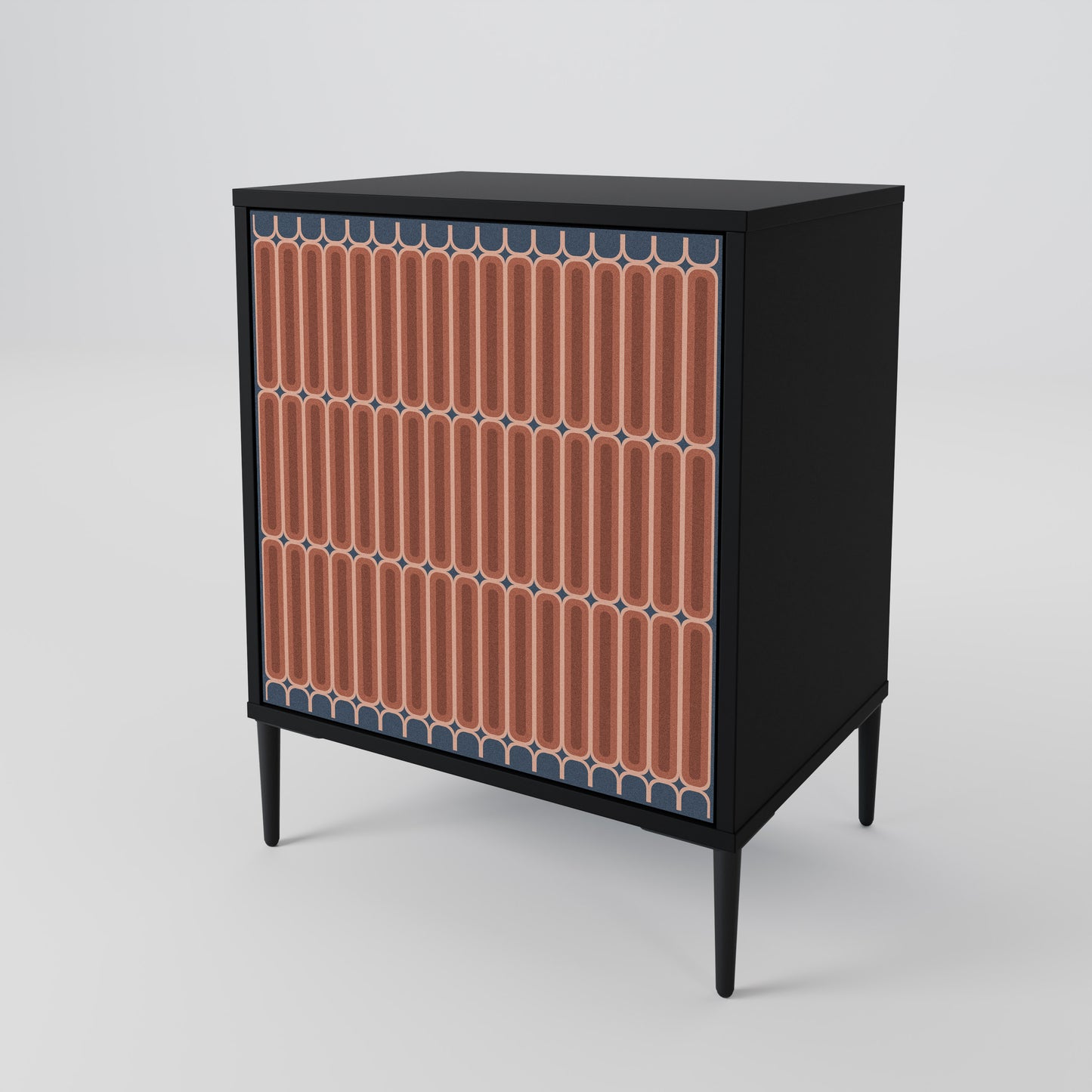 HYPNOTIC GATE 1-Door Sideboard in Black Finish