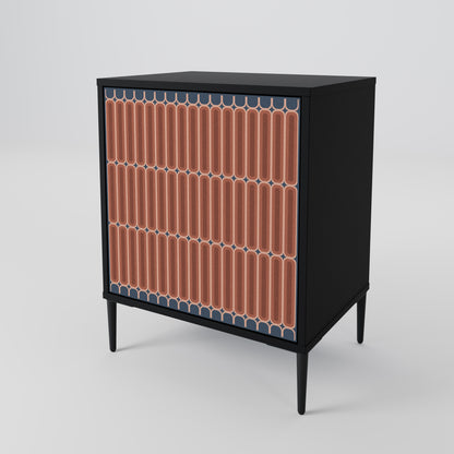 HYPNOTIC GATE 1-Door Sideboard in Black Finish