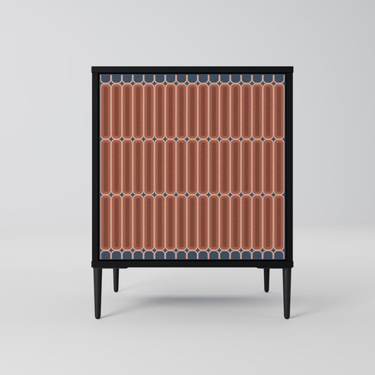 Credenza HYPNOTIC GATE a 1 anta con finitura nera
