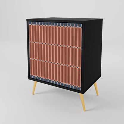 HYPNOTIC GATE 1-Door Sideboard in Black Finish