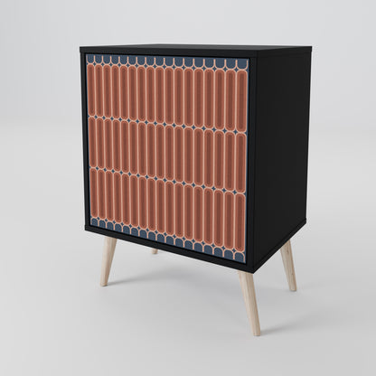 HYPNOTIC GATE 1-Door Sideboard in Black Finish