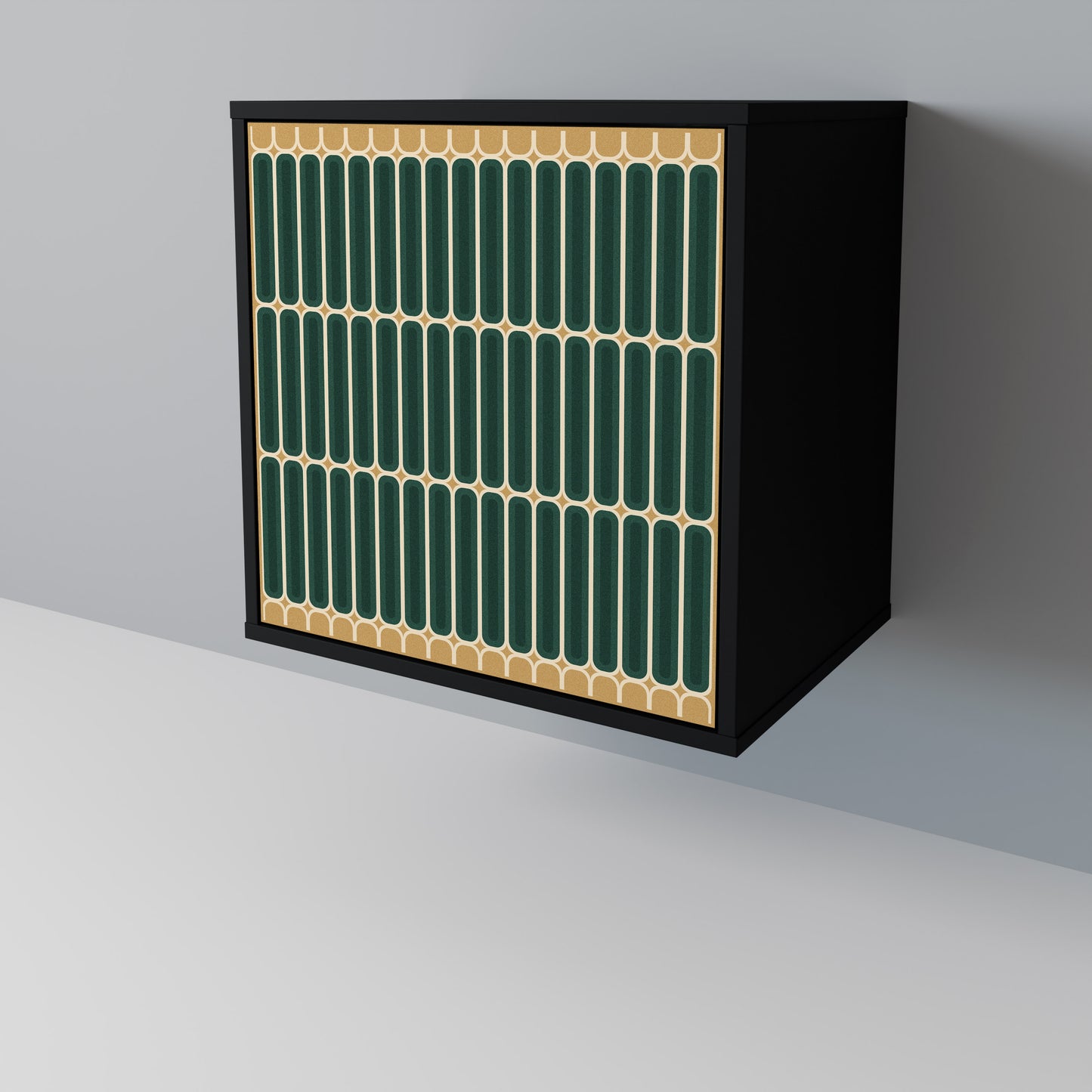 Credenza ILUSION GATE a 1 anta con finitura nera