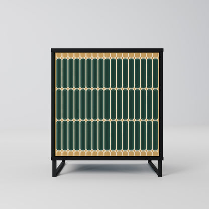 ILUSION GATE 1-Door Sideboard in Black Finish