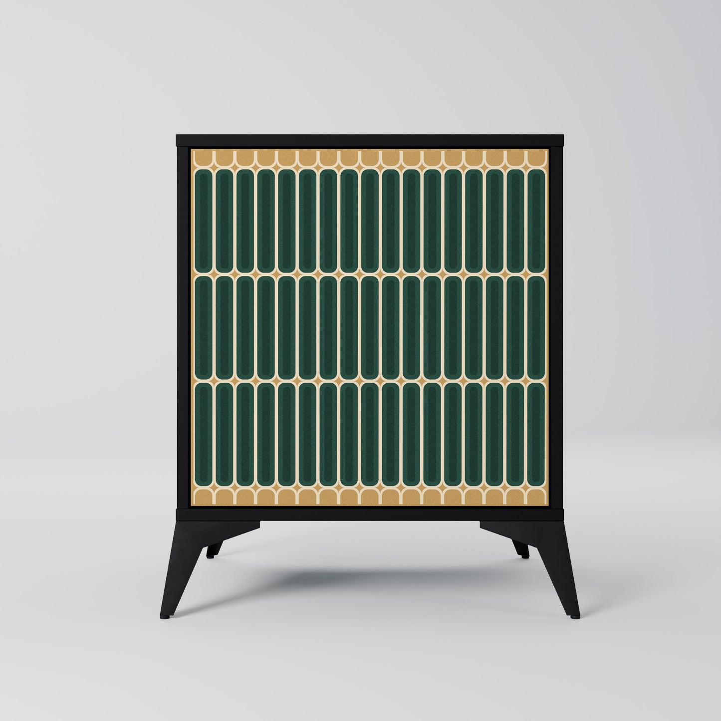 ILUSION GATE 1-Door Sideboard in Black Finish