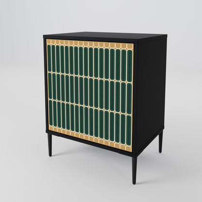 Credenza ILUSION GATE a 1 anta con finitura nera