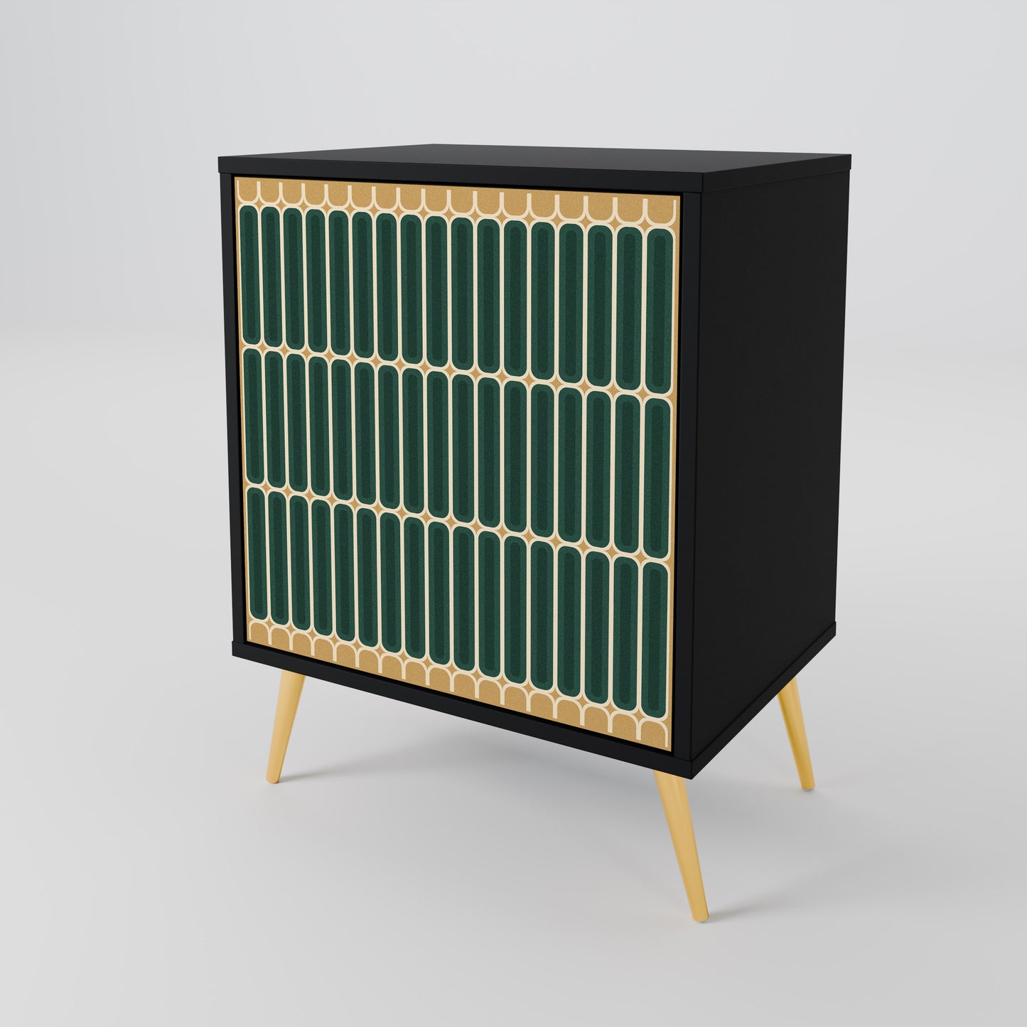 Credenza ILUSION GATE a 1 anta con finitura nera