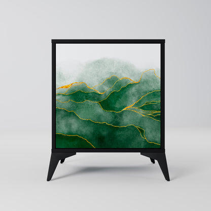 EXPENSIVE NATURE 1-Door Sideboard in Black Finish