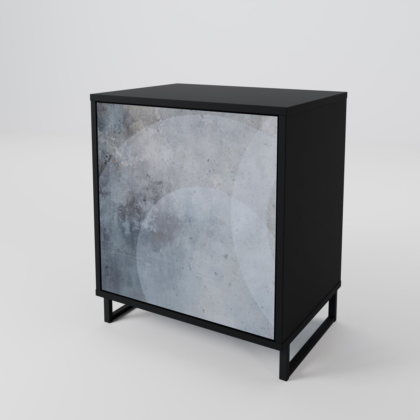 MUTED ARC 1-Door Sideboard in Black Finish
