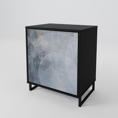 MUTED ARC 1-Door Sideboard in Black Finish