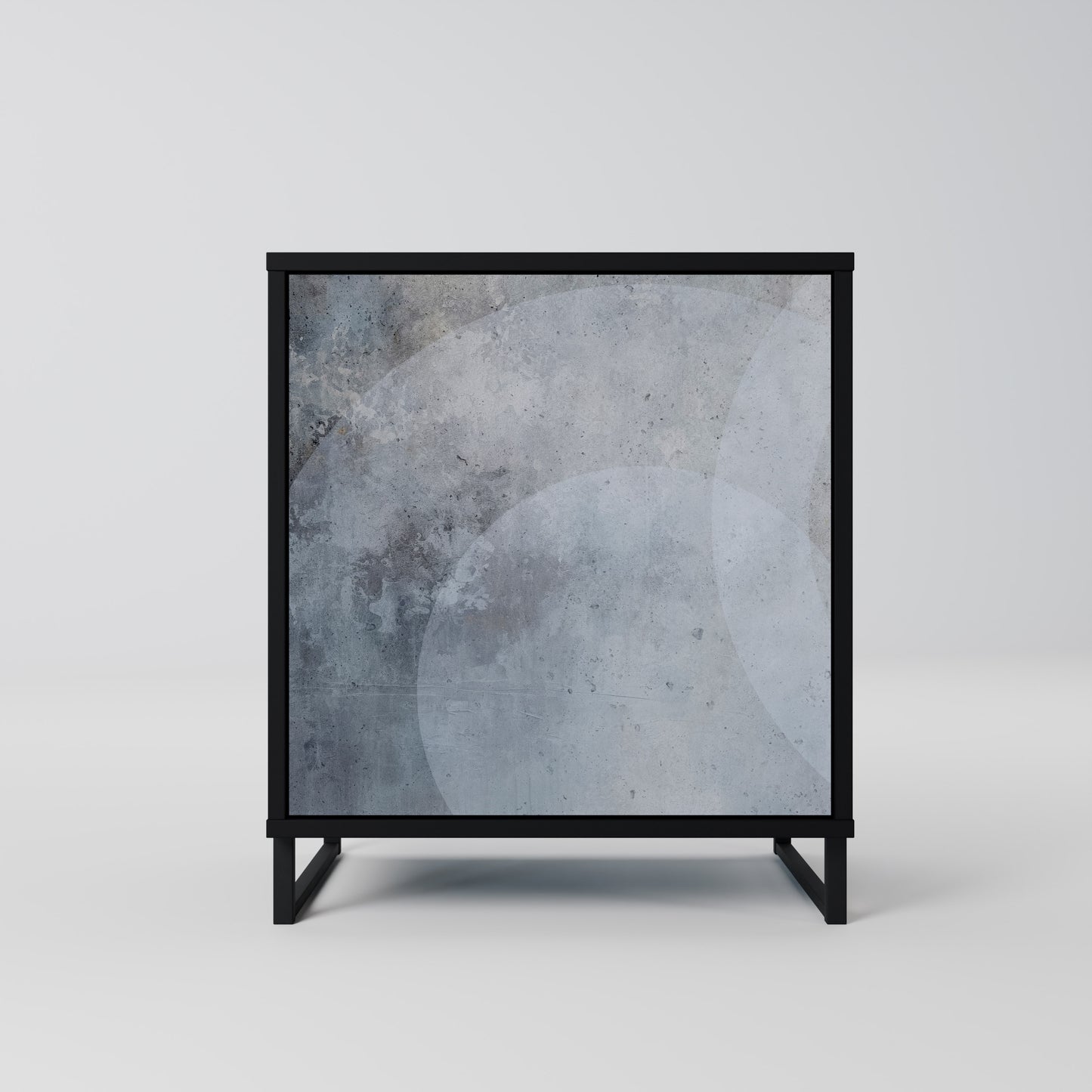 MUTED ARC 1-Door Sideboard in Black Finish