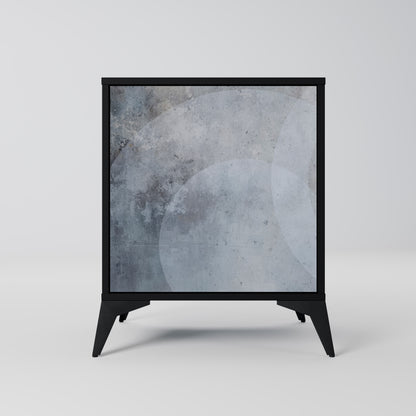 MUTED ARC 1-Door Sideboard in Black Finish