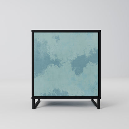 SKY WASH 1-Door Sideboard in Black Finish