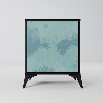 SKY WASH 1-Door Sideboard in Black Finish