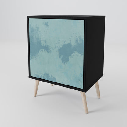 SKY WASH 1-Door Sideboard in Black Finish