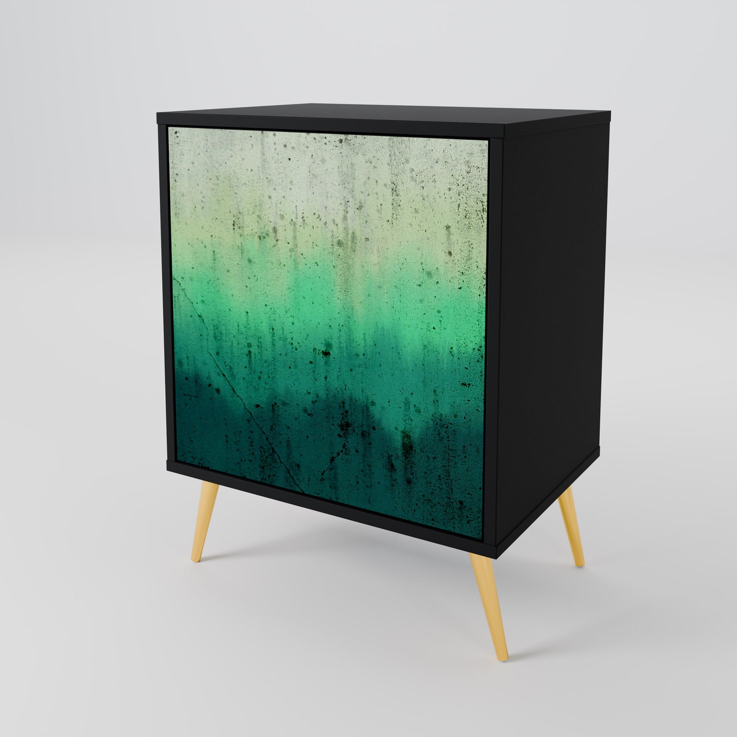 NORTHERN LIGHTS 1-Door Sideboard in Black Finish