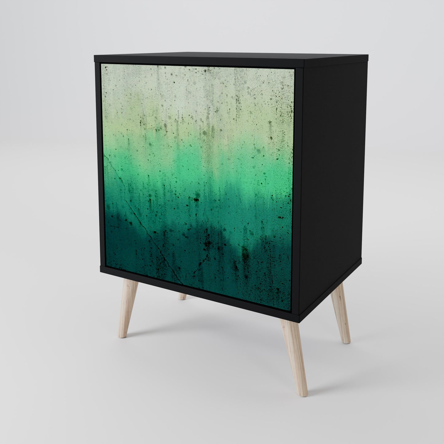 NORTHERN LIGHTS 1-Door Sideboard in Black Finish