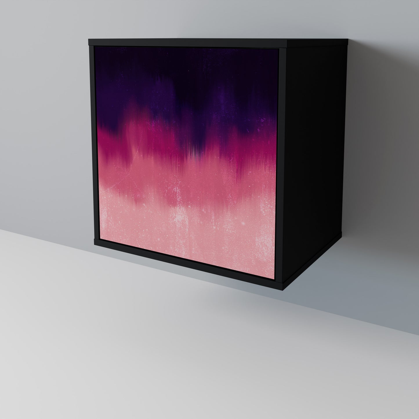 AURORA BOREALIS 1-Door Sideboard in Black Finish