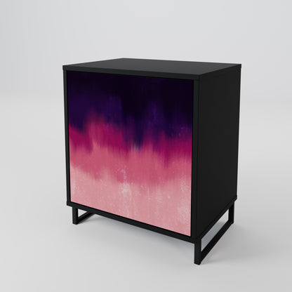 Credenza AURORA BOREALIS a 1 anta con finitura nera