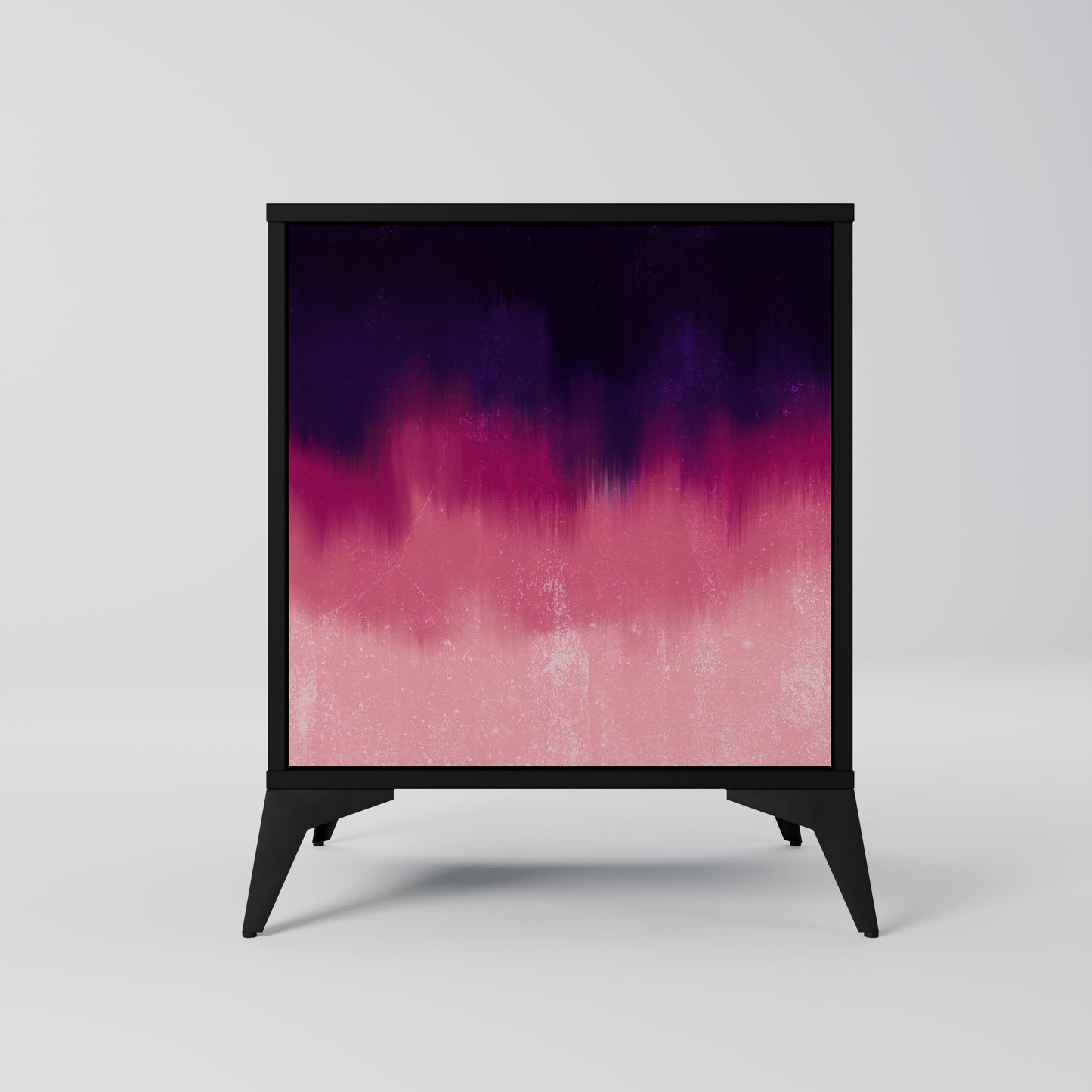 AURORA BOREALIS 1-Door Sideboard in Black Finish