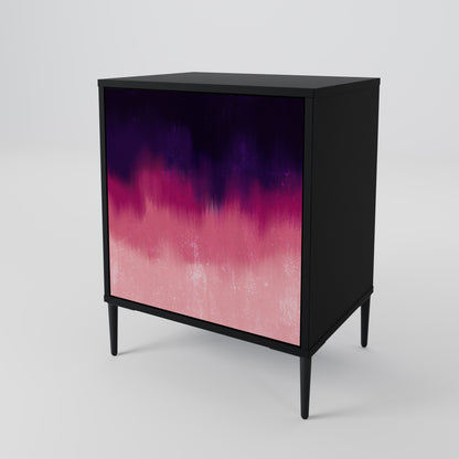 AURORA BOREALIS 1-Door Sideboard in Black Finish