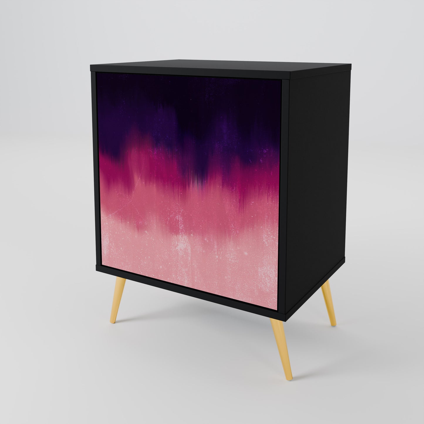 Credenza AURORA BOREALIS a 1 anta con finitura nera