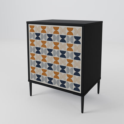Credenza a 1 anta REFLECTION RANGE con finitura nera