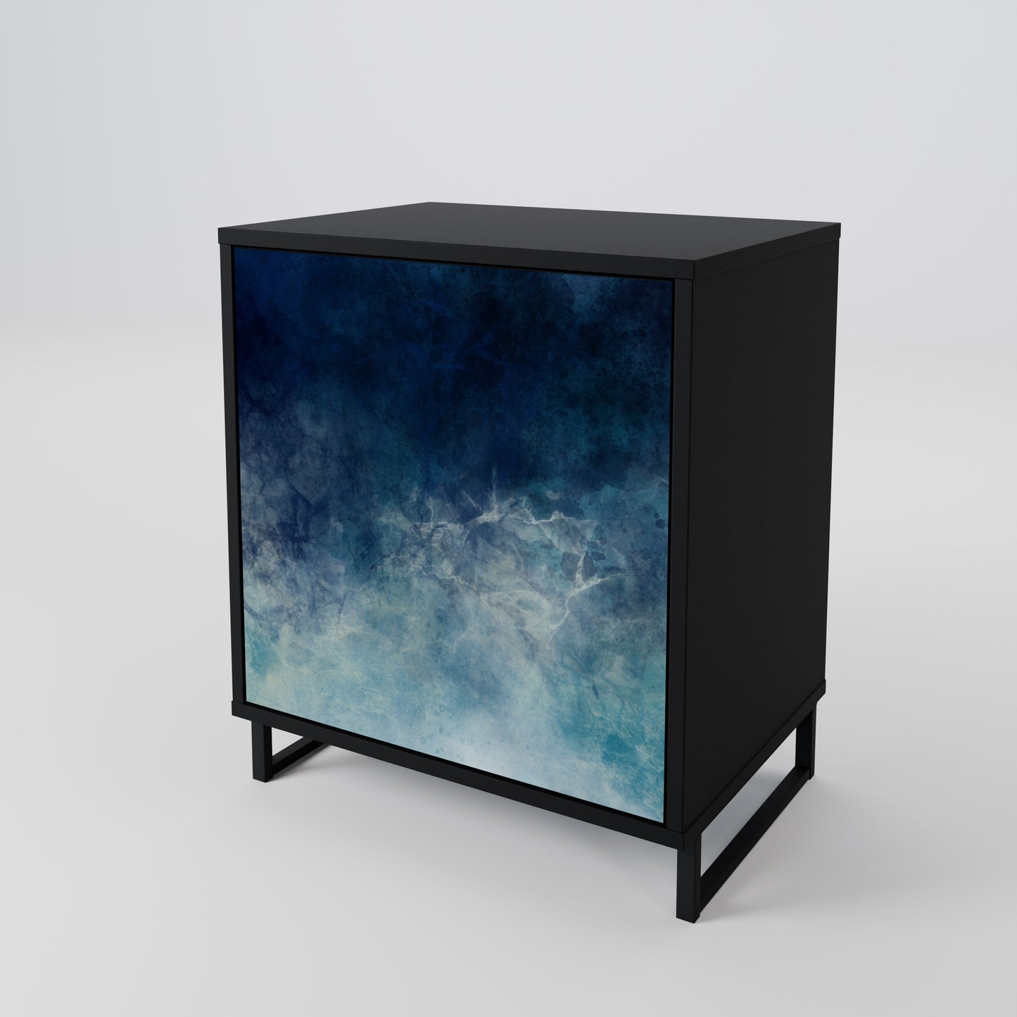 CELESTIAL FALL 1-Door Sideboard in Black Finish