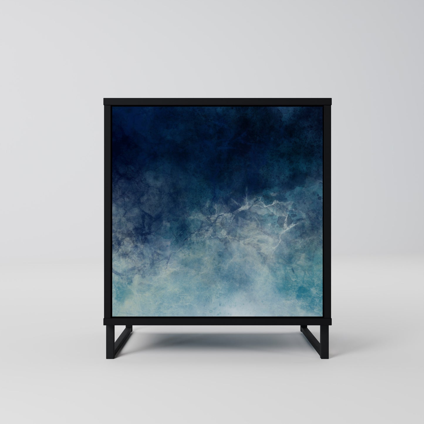 CELESTIAL FALL 1-Door Sideboard in Black Finish