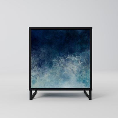 CELESTIAL FALL 1-Door Sideboard in Black Finish