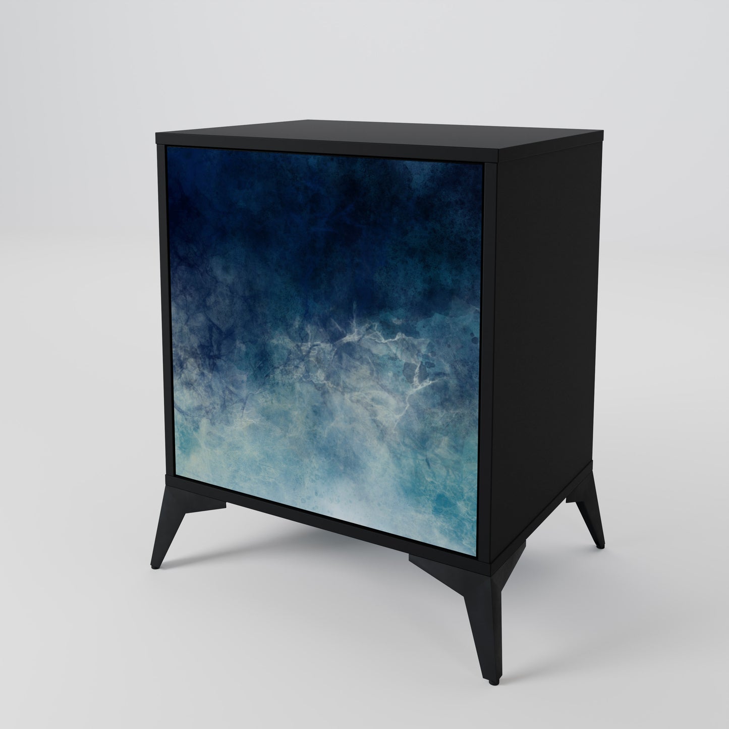 CELESTIAL FALL 1-Door Sideboard in Black Finish