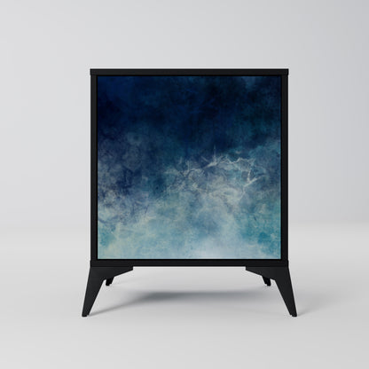 CELESTIAL FALL 1-Door Sideboard in Black Finish