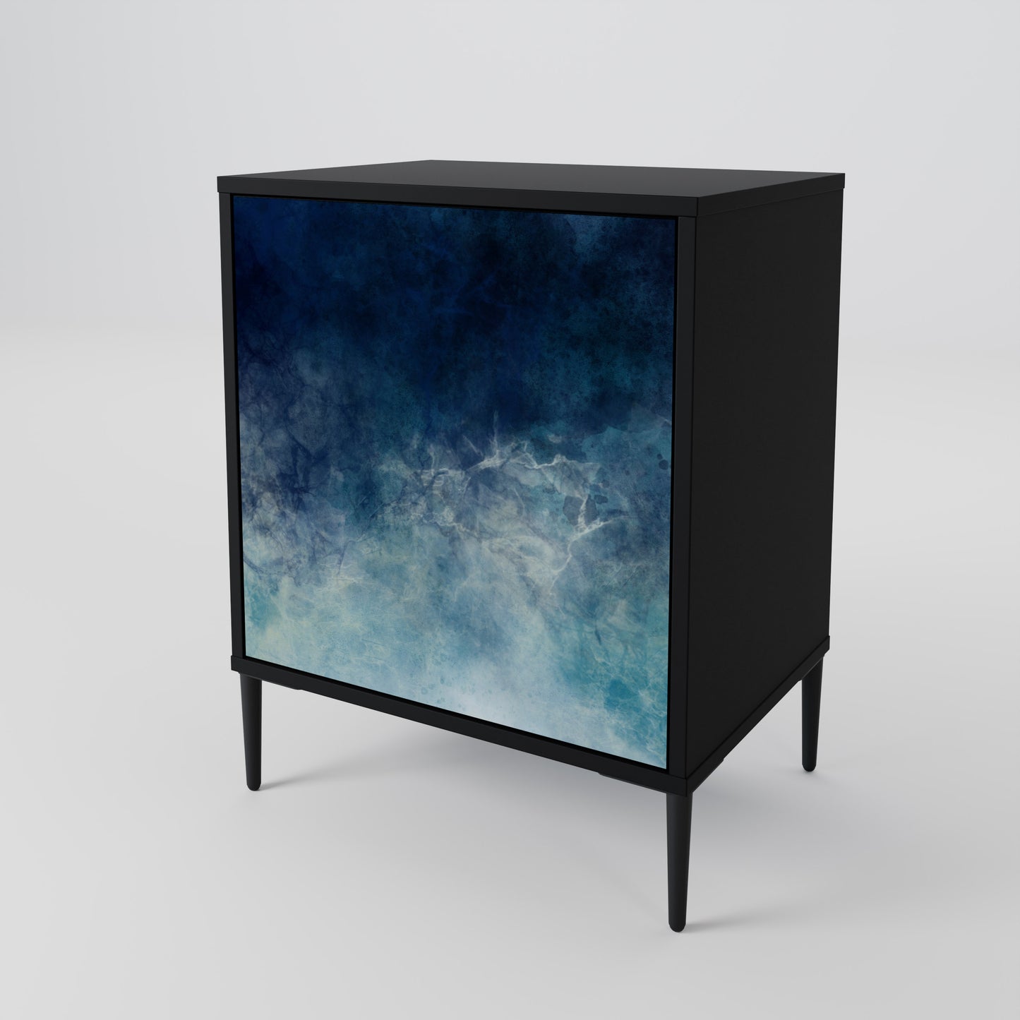 CELESTIAL FALL 1-Door Sideboard in Black Finish