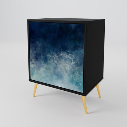 CELESTIAL FALL 1-Door Sideboard in Black Finish