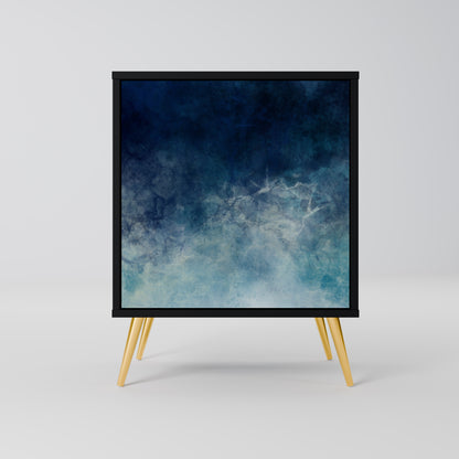 CELESTIAL FALL 1-Door Sideboard in Black Finish