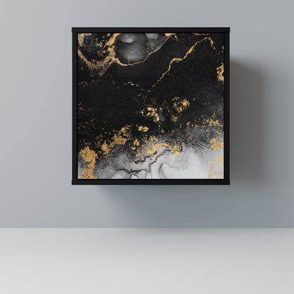 Credenza a 1 anta MARBLE OF TOMMORROW con finitura nera