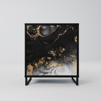 Credenza a 1 anta MARBLE OF TOMMORROW con finitura nera