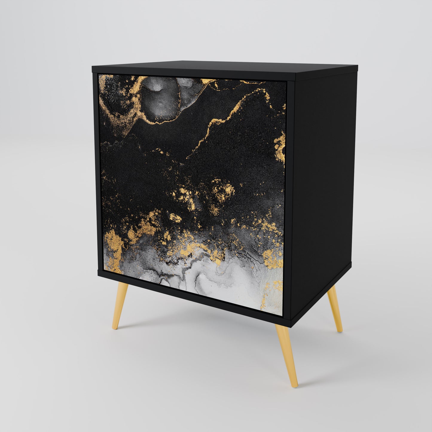 Credenza a 1 anta MARBLE OF TOMMORROW con finitura nera