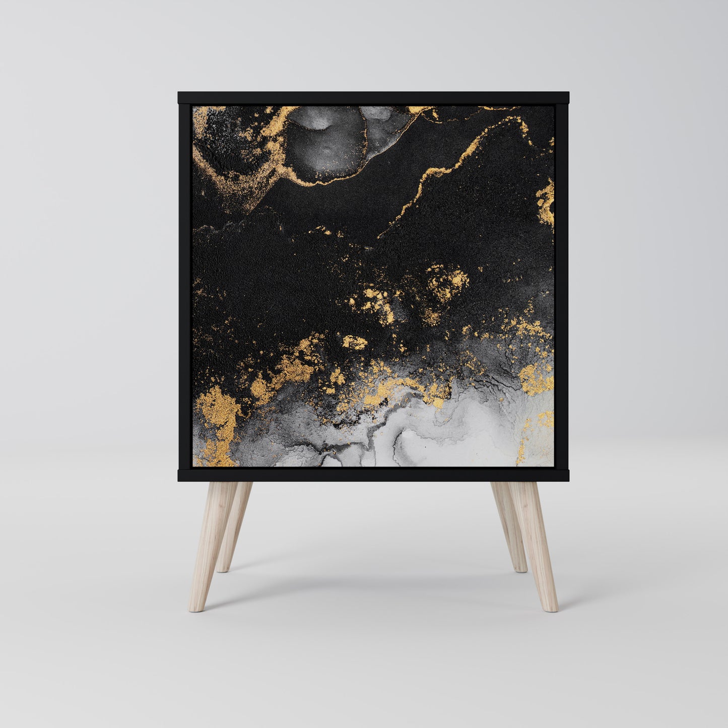 Credenza a 1 anta MARBLE OF TOMMORROW con finitura nera