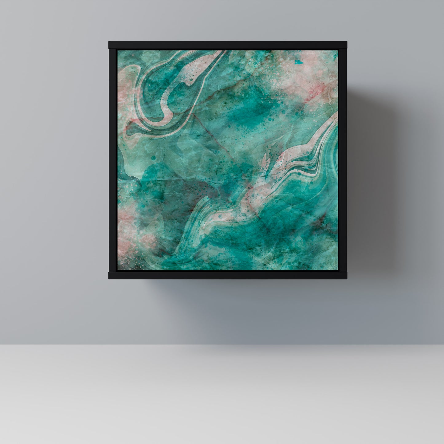 ABSTRACT ALCHEMY 1-Door Sideboard in Black Finish