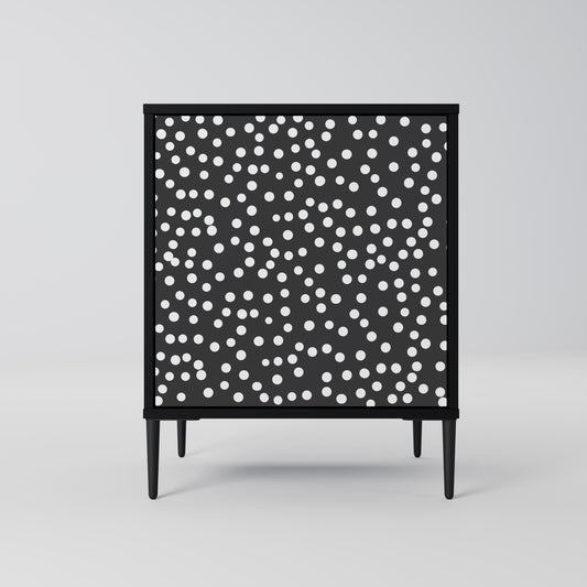 BLINDING LIGHTS 1-Door Sideboard in Black Finish